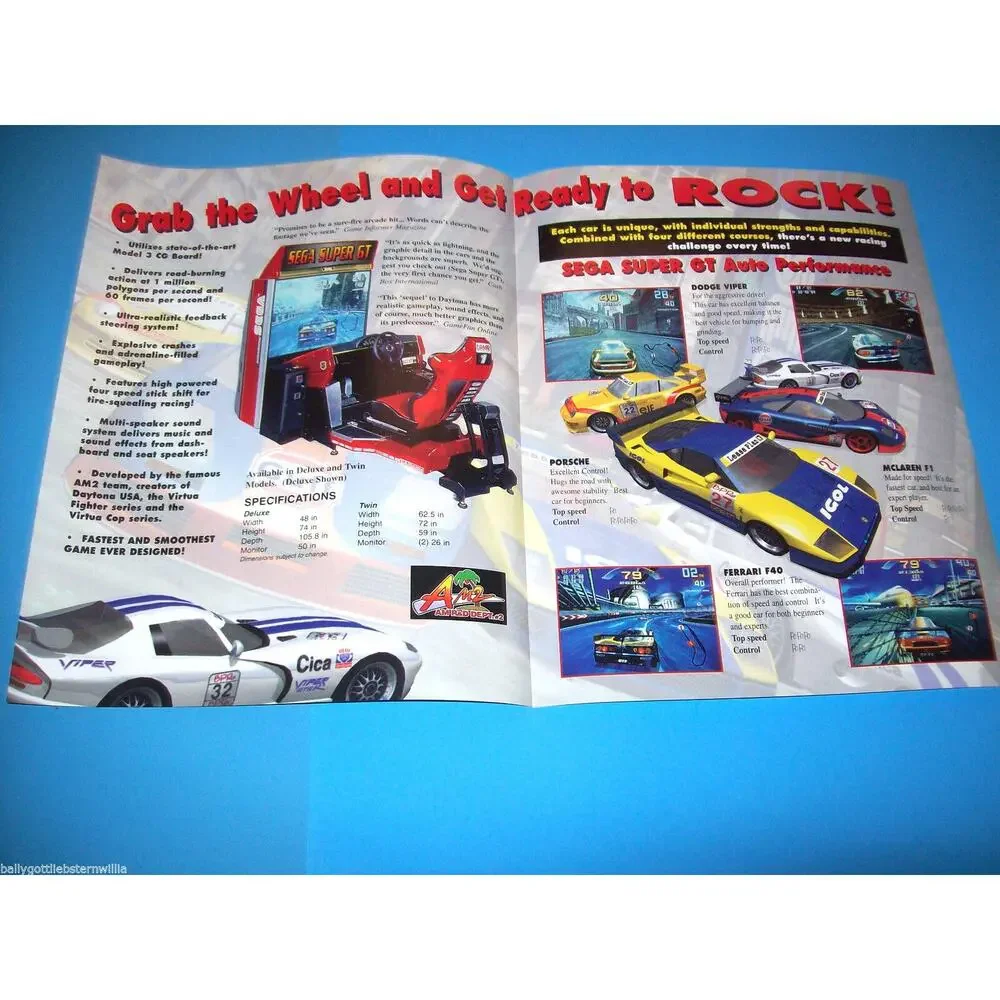 Arcade FLYERS Fisherman's Bait Dead Eye Area 51 Super GT Surf Planet Fast Draw
